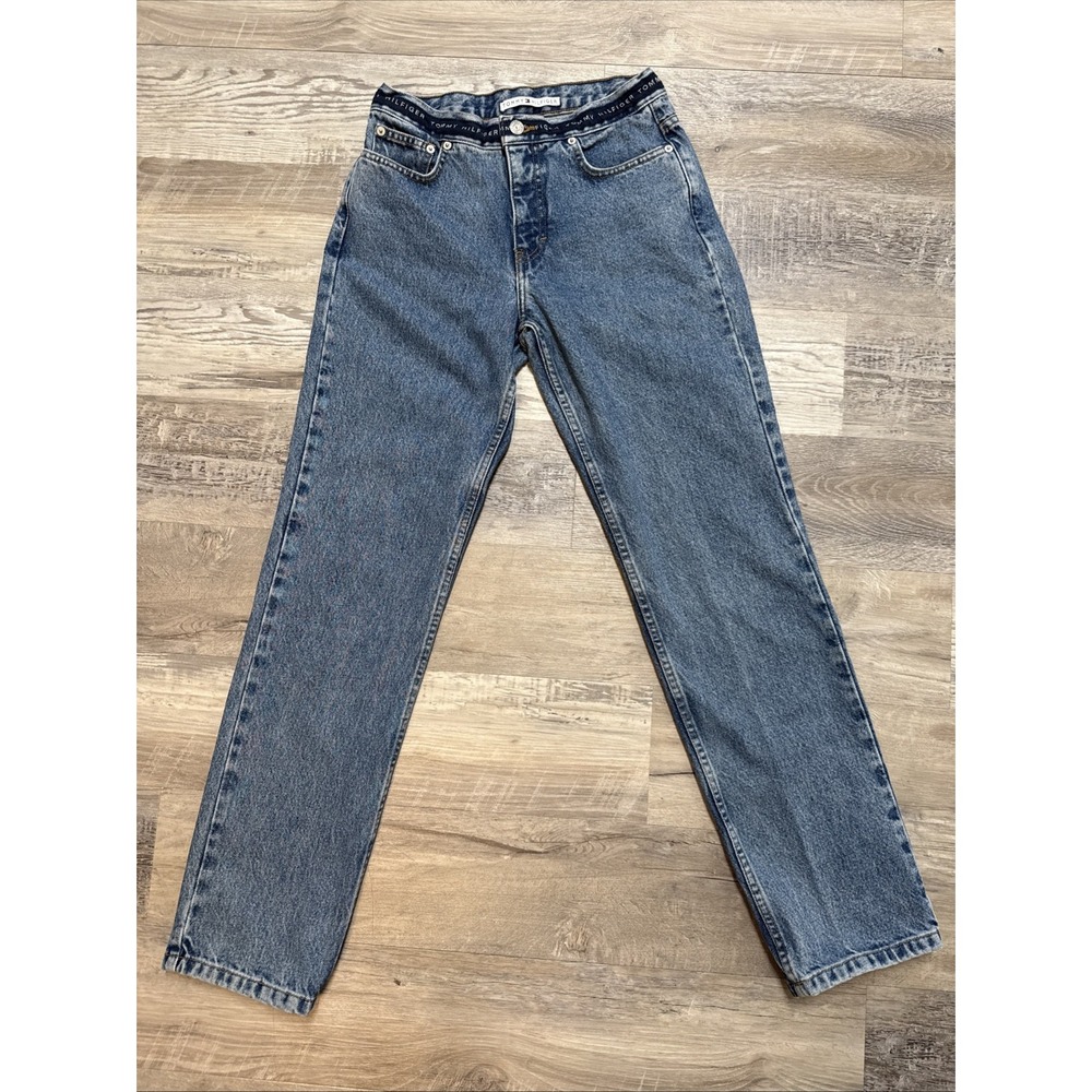 Vintage Y2K Tommy Hilfiger Mid Rise‎ Straight Leg Jeans Women 4 Blue Denim 2000